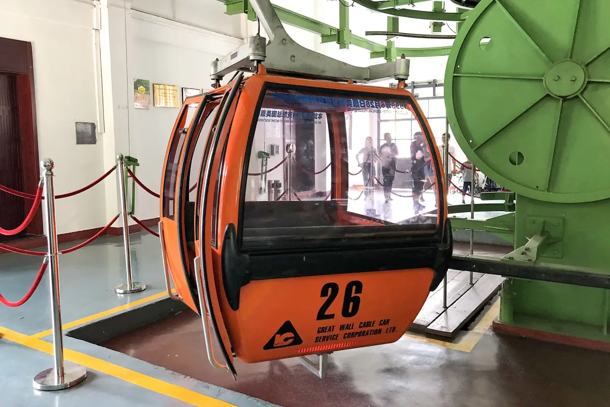 A cabin at the cable car station