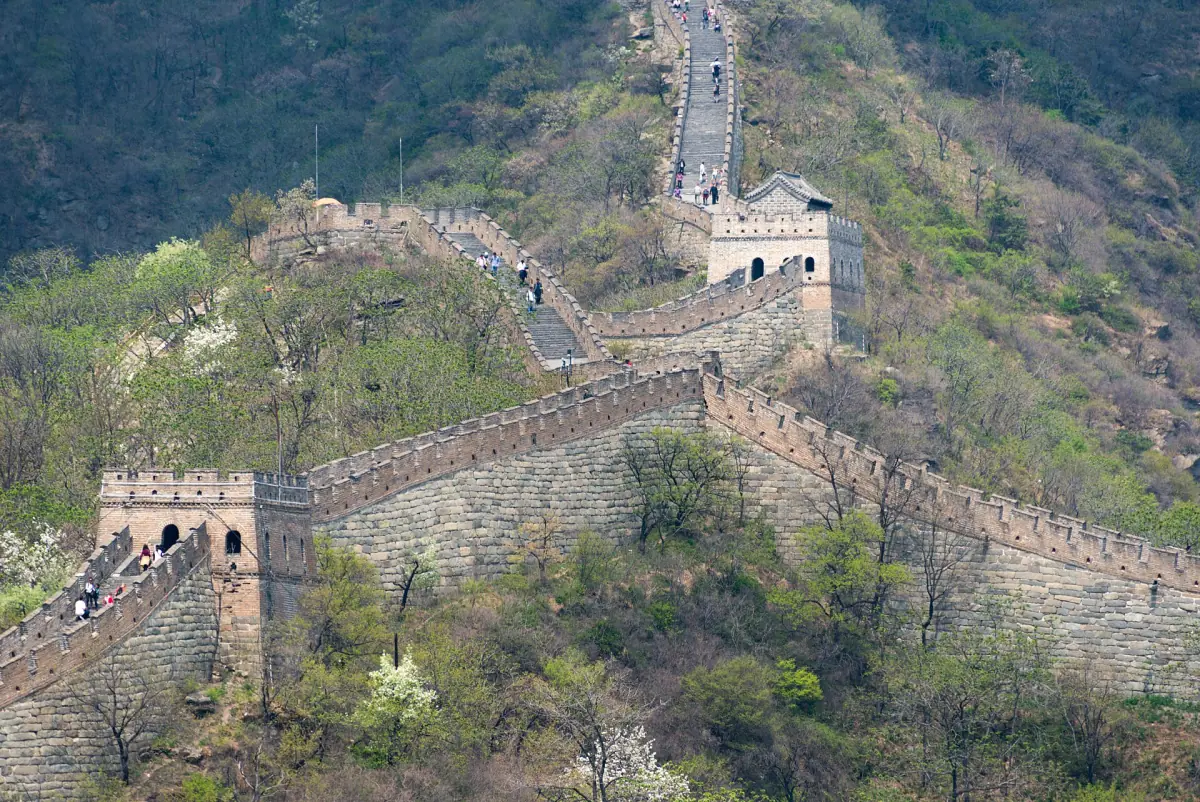 Towers along the restored wall